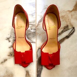 Christian Louboutin Joli-Noeud Dorcet- Red Patent